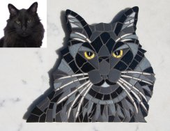 Mosaic of a beautiful cat